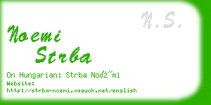 noemi strba business card